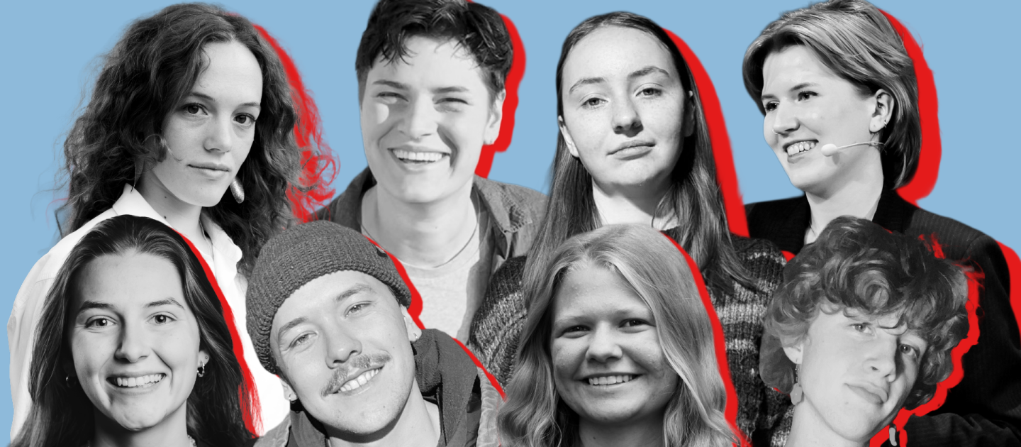 Fotos der acht jungen Kulturjournalisten des Radikal Blogs.