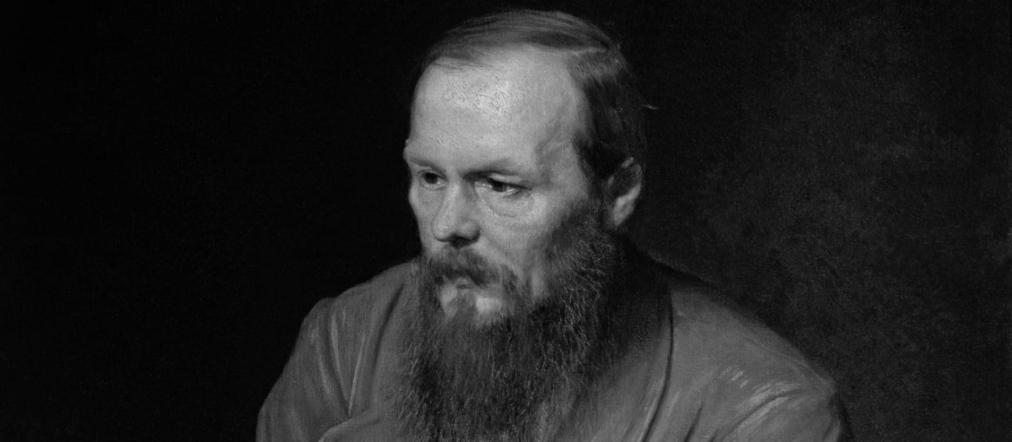 Ein Portrait in schwarz weiß von Fjodor Dostojewskij