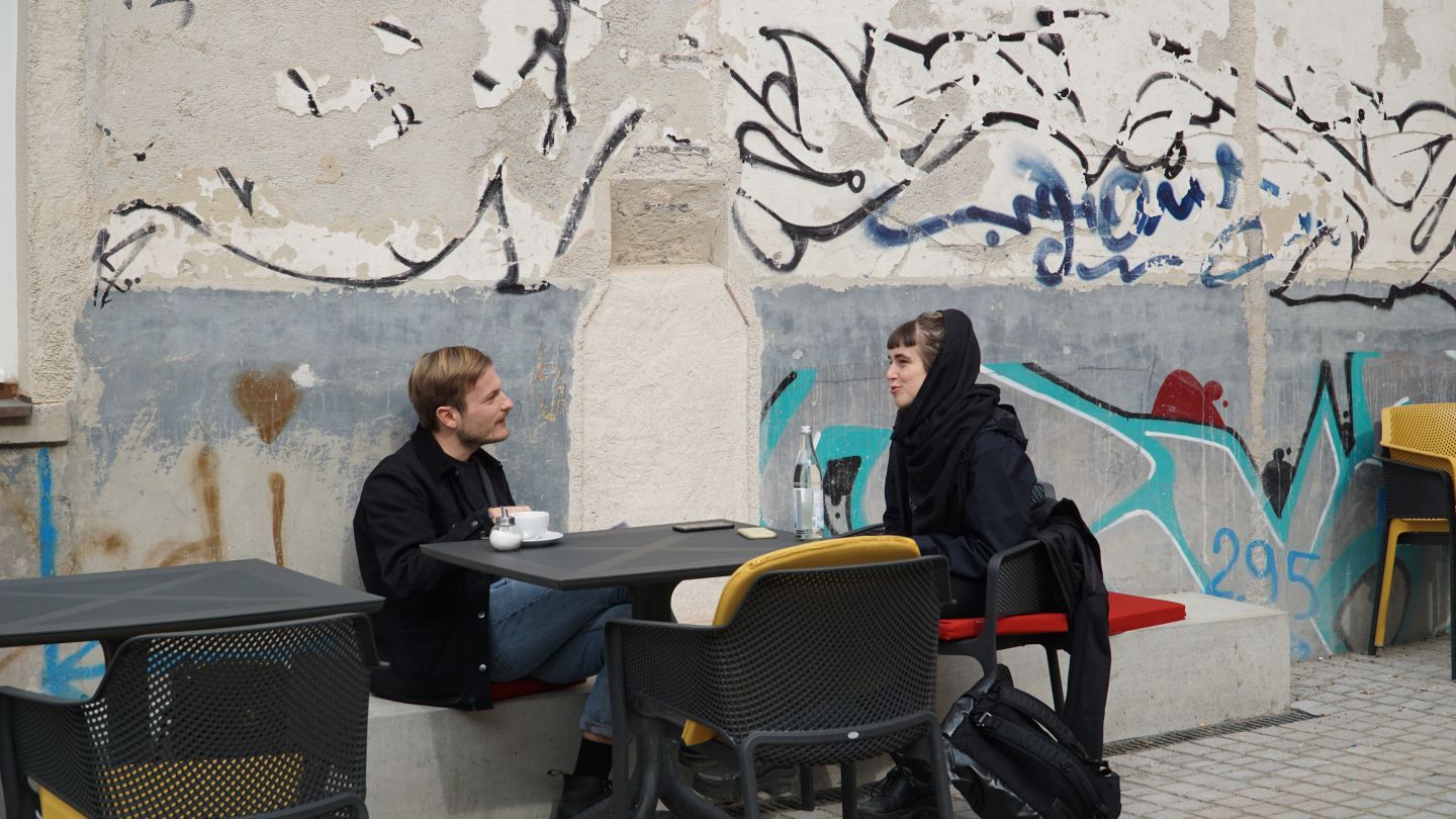 Tobias Obermeier und Ruth Bohsung im Gespräch