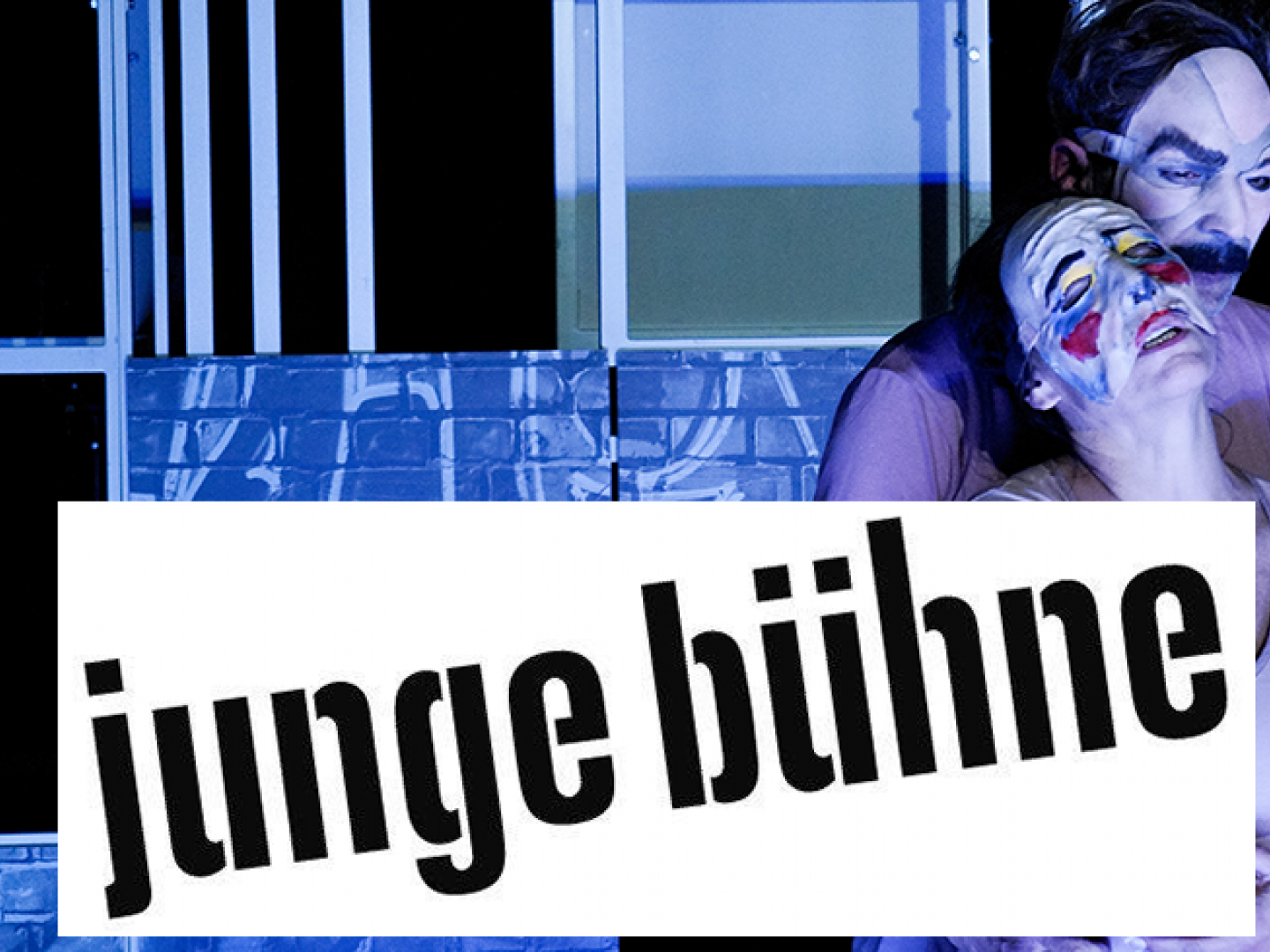 Ein Inszenierungsfoto auf dem steht "Junge Bühne"