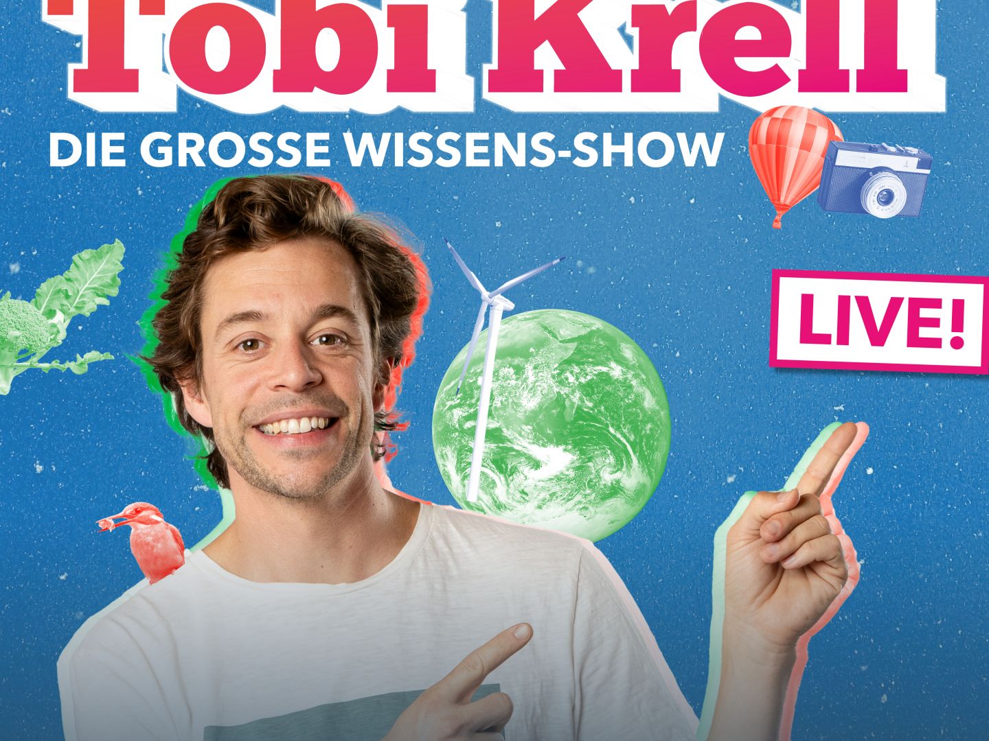Plakat-Banner von Tobi Krell - Die große Wissens-Show