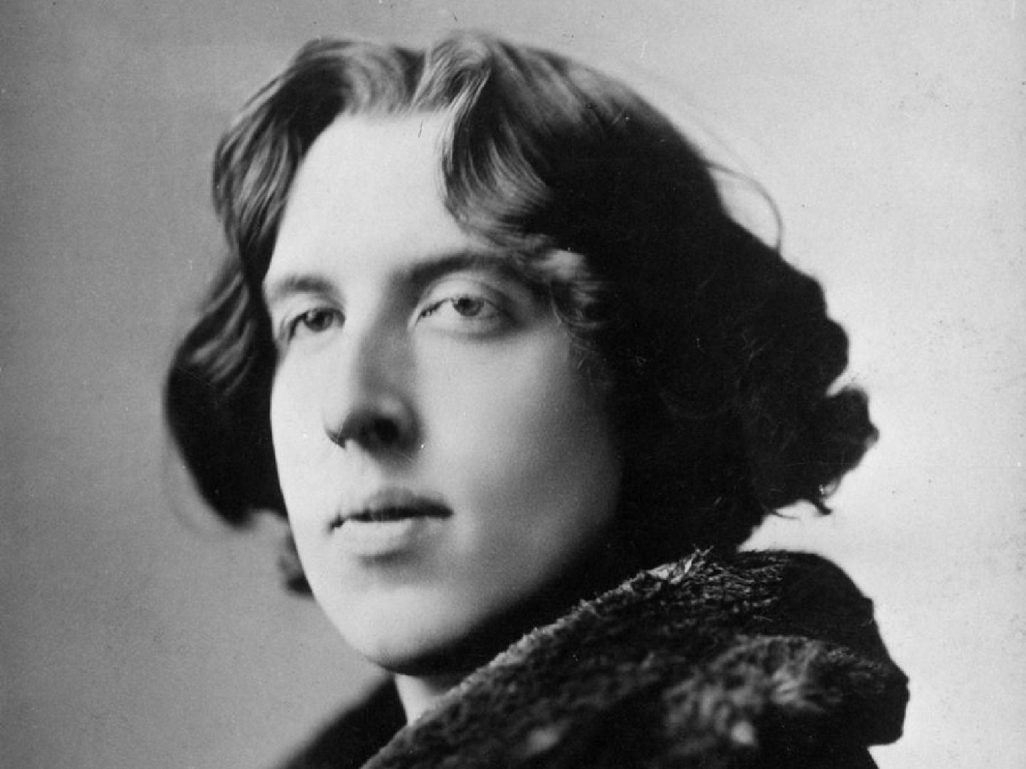 Ein Schwarz-Weiß-Foto von Franz von Oscar Wilde