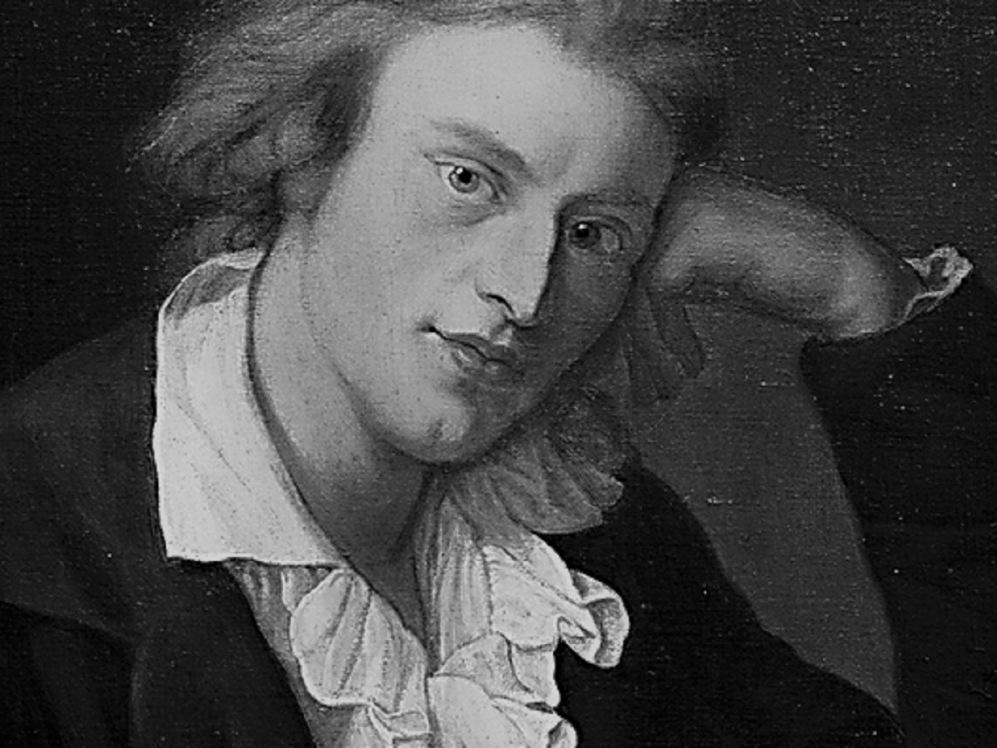 Ein Schwarz-Weiß-Foto von Friedrich Schiller